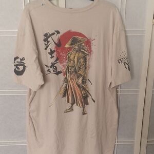Warrior Graphic Beige T-Shirt